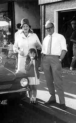 Jimmy McMillan with Margaret and Angela Hull 1969.